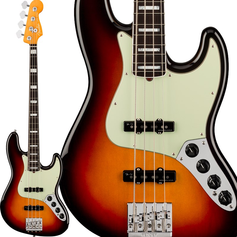 あす楽 American Ultra Jazz Bass (Ultraburst/Rosewood) 【PREMIUM OUTLET SALE】 Fender USA (新品)