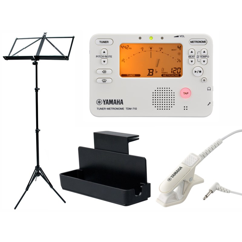 YAMAHA TDM-710IV チューナー&メトロノーム 4点セット(TDM-710IV/TM-40IV/MS-RKDX/VIVACE MS-500) 【セッ...