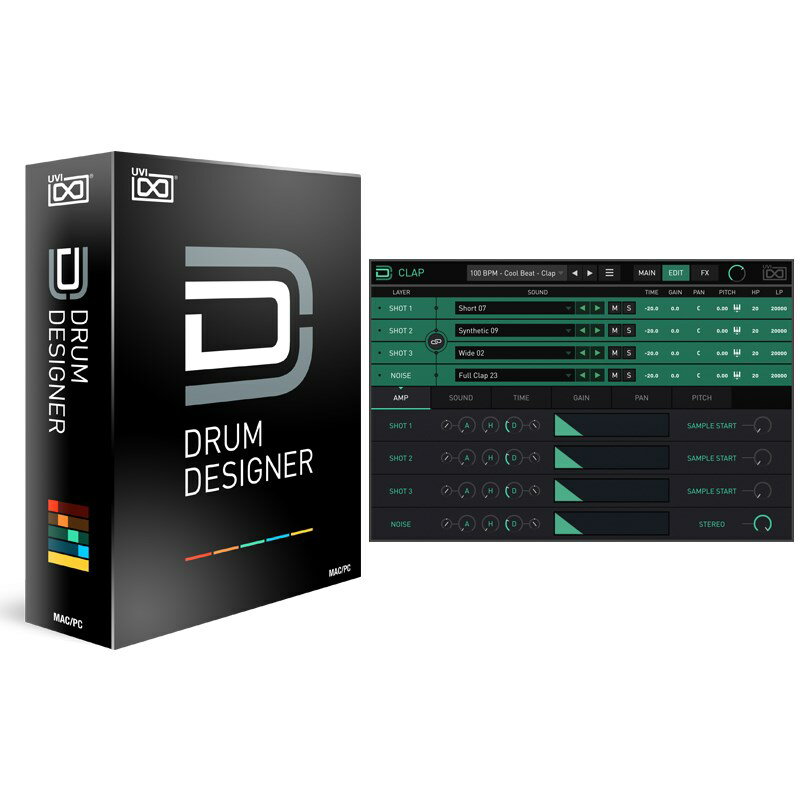 Drum Designer 1.5 (代引不可)(オンライン納品) UVI (新品)