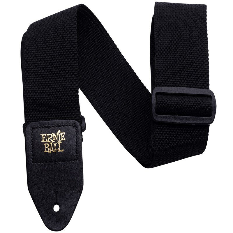 あす楽 Black Polypro Guitar Strap P04037 ERNIE BALL (新品)