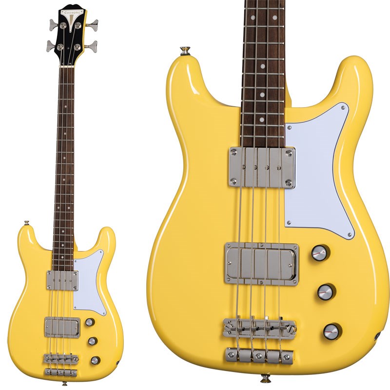 ■商品紹介Epiphone Newport Bassは、1961年にデビューしたエピフォンのオリジナル・モデルです。この度リリースされたNewport Bassは、その希少なヴィンテージ・モデルに敬意を表しながら現代のベーシストのニーズを満たすよう改良が施されています。ミディアムCプロファイルのネックデザインをもつ30.5 インチ・スケールのネックは握りこみ易く、幅広い層のプレイヤーの手にフィットします。左右対称のダブルカッタウェイ・ボディにより、ローフレットからハイフレットまでストレスなく演奏することが可能です。ネック側のBass Sidewinderピックアップは豊かで深みのある音色を、ブリッジ側のTBPROピックアップはブライトな音色の特徴となっております。マスターボリューム、トーンコントロール、ブレンドノブを装備しており、好みのトーン、とピックアップバランスでお使いいただけます。※画像はサンプルです。製品の特性上、杢目・色合いは1本1本異なります。■仕様詳細■Body: Mahogany■Fingerboard:Laurel■Nut Width:41.5 mm■Scale Length: 774.0mm/30.472in■Pickup: 1Sidewinder Humbucker (Front) & TBPRO Humbucker (Rear)■Control: Vol，Blend，Toneソフトケース付属検索キーワード：イケベカテゴリ_ベース_エレキベース_その他ベース一般_Epiphone_新品 SW_Epiphone_新品 JAN:4580568431103 登録日:2024/01/27 エレキベース エピフォン