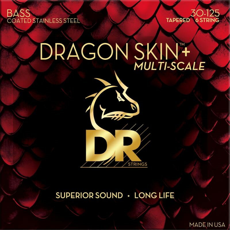 AGON SKIN＋Stainless for Bass DBSM6-30 【マルチスケール6弦用/30-125】 DR (新品)