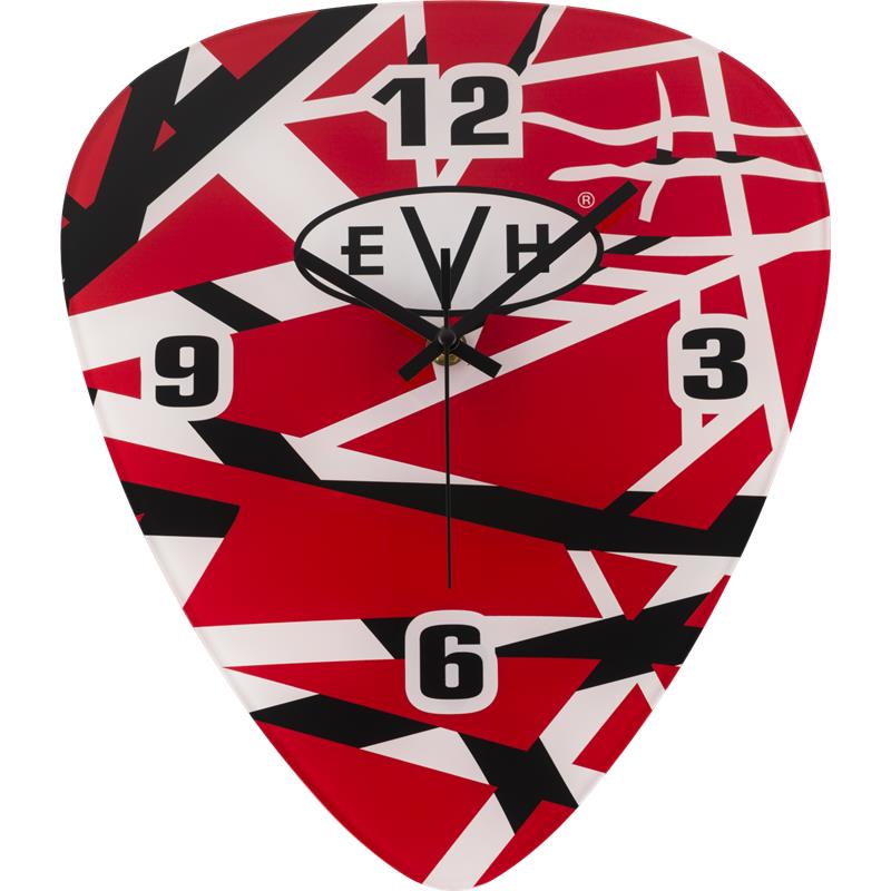 【先取り大特価セール】 Pick Shape Clock， Red/White/Black Stripes EVH (新品)