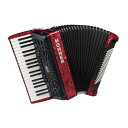 【夏のボーナスセール】Bravo III 96 RED【カラー:レッド】 (1台限定超特価!) ホーナー アコーディオン 入門向け ピアノ式 37鍵盤 中型 Hohner (新品)