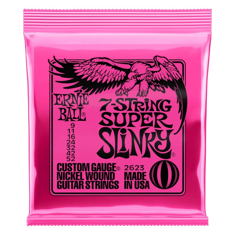 �ڴ��ָ��ꥻ����� Super Slinky 7-String Nickel Wound Electric Guitar Strings #2623 ERNIE...