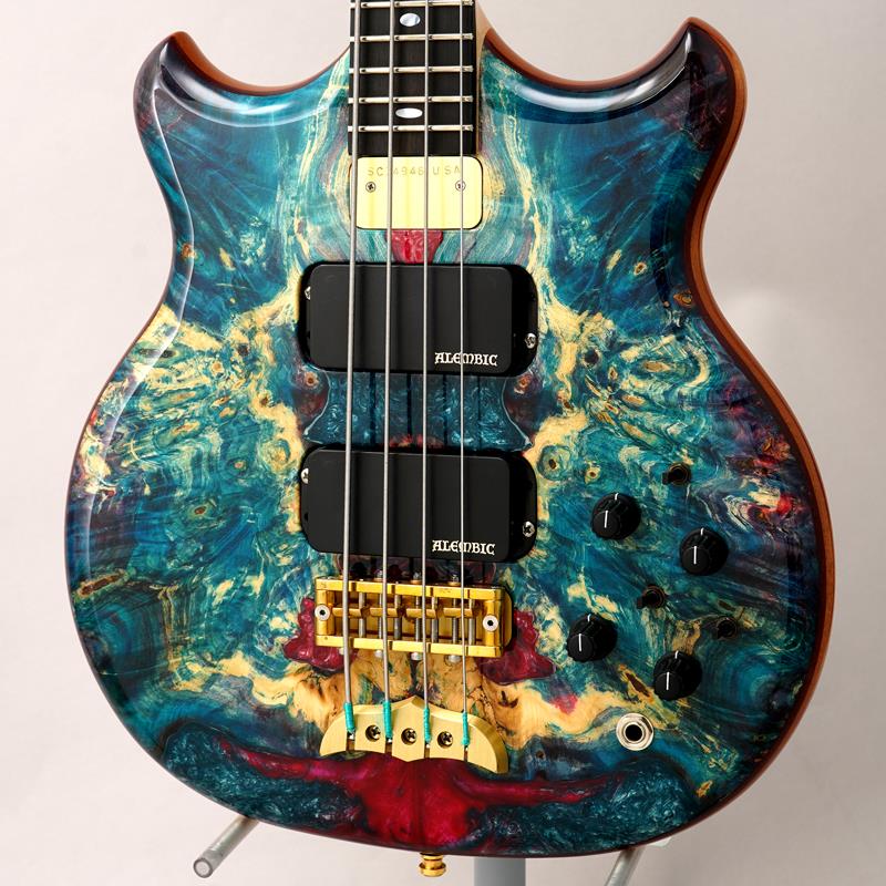 SCSB4 Buckeye Resin [Stanley Clark Signature Deluxe w/Side LED's Blue] ALEMBIC (新品)