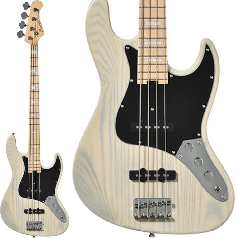 ■商品紹介木目の際立ったアッシュボディを採用した「WJB-750M-ASH」がユニバースシリーズより登場！エントリークラスのモデルながら、ボディにチャンバード構造を採用することで本体重量を軽量化。サウンド面では、「WOODLINE」モデル共通のターボスイッチを搭載するなど、トラッドな雰囲気はそのままにBacchusならではのアップデートが施されています。■アッシュボディ×メイプル指板レスポンスの良さ、輪郭のあるサウンドを得意とするアッシュ材を採用。高音域に特徴のあるメイプル指板との組み合わせにより、バンドサウンドでも埋もれにくい、抜けの良いトーンを実現しました。また、長時間の使用でもストレスなくプレイいただけるよう、軽量化のためにボディ内部をくり抜いたチャンバード構造を採用しています。アッシュボディに求められるサウンドと、取り回しの良さの両立を目指した設計です。■WOODLINEシェイプフラッグシップモデル「WOODLINE」の最大の特徴である、スリムなディンキーシェイプボディを採用しています。構えた時の体へのフィット感を体感いただけます。■ターボスイッチ搭載WOODLINEから受け継いだターボスイッチを搭載。トーンノブをプルアップすることで、ターボスイッチがオンとなります。2つのシングルピックアップをシリーズ（直列）接続し、太くハムバッキング・ピックアップのようなサウンドを作り出します。(※ターボスイッチがオンの時音量はフロントVolノブで調整します。この時リアVolノブはバイパスされます)■ホイールナットホイールタイプのトラスロッドナットを採用しています。弦を外すことなく容易にネックの調整が可能です。■多彩なカラーバリエーションアッシュ材の木目を生かした全6カラーを展開。トラディショナルな雰囲気を纏ったCNA（Clear Natural）、ANA（Amber Natural）に加え、鮮やかなシースルーカラーもラインナップされます。試作段階で色味調整を重ね、上位機種にも引けを取らないルックスを獲得しています。■ビンテージスタイルのデザインルックス・視認性の両面から支持されるブロックポジションマークを採用。ネック、指板はスムーズな演奏を可能にするサテン仕上げである一方、ヘッドトップにはボディと同じ光沢のあるグロスフィニッシュが施されています。ビンテージフィールとプレイアビリティを兼ね備えた仕様です。※画像はサンプルです。製品の特性上、木目や色合いは1本ごとに異なります。■仕様詳細Body: AshNeck: MapleFingerboard: MapleNut: ABSBridge: Vintage Fixed TypeMachineheads: Open Gear TypePickup: Original JB TypeControl: 2Vol， 1Tone (Pull-up = Turbo switch)Scale: 864mm(34inch)Fingerboard Radius: 400RWidth at Nut: 38.0mmFinish: Polyurethane or Polyesterソフトケース付属検索キーワード：イケベカテゴリ_ベース_エレキベース_JBタイプ_Bacchus_UNIVERSE SERIES_新品 SW_Bacchus_新品 JAN:4571697771611 登録日:2026/04/19 エレキベース バッカス