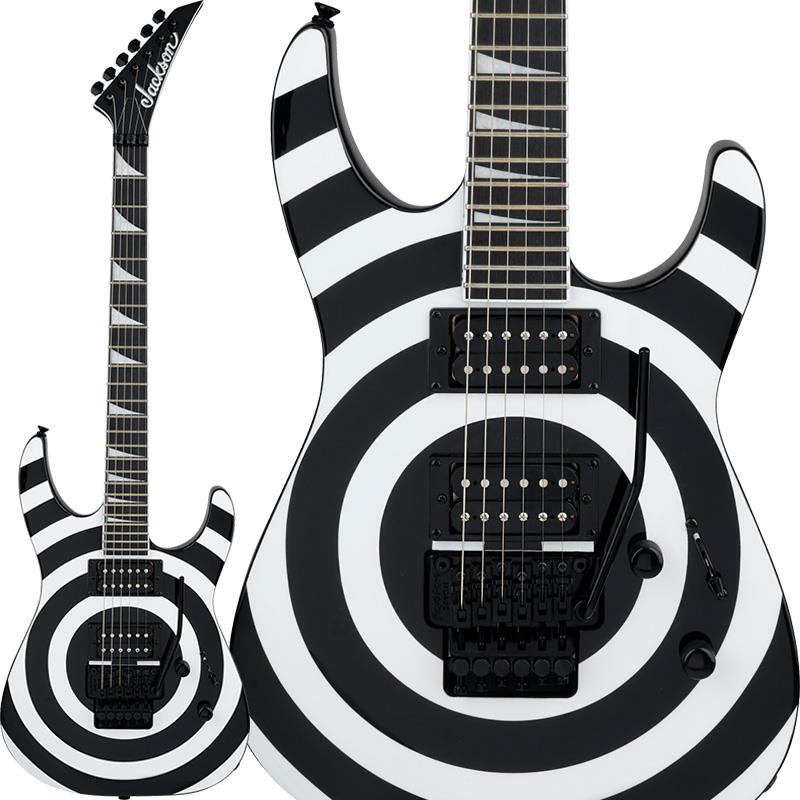 ■商品紹介Jackson X SeriesX Series Soloist SLX DX Graphic Srsは、人間工学に基づいてデザインされたニヤトーボディと、グラファイト補強ロッドを内蔵したメイプルスルーネックが特徴です。24本のジャンボフレットを配した12-16インチコンパウンドラジアスのバウンドローレル指板は、ナット部付近では丸みを帯びコード弾きがしやすく、ハイポジションに向かうにつれて平らな形状に変化していくため、弦落ちを気にせず、容易にチョーキングすることが可能です。本モデルには2基のパワフルなJacksonハムバッカーが搭載されており、リズムプレイにもソロプレイにも理想的なクランチ感溢れるフルボディトーンを提供します。シングルボリューム＆トーンコントロール、3ウェイブレードスイッチにより自在なサウンド設計が可能です。Floyd Rose Specialダブルロッキングトレモロは滑らかな操作性で、アグレッシブなアーミングを行った際にも正確なチューニングを維持します。※画像はサンプルです。製品の特性上、杢目、色合いは個体ごとに異なります。■仕様詳細Body Material: NyatohBody Finish: Gloss， SatinNeck: 1-Piece Maple，Neck Finish: Gloss Color MatchedFingerboard: Amaranth or Laurel， 12 to 16 Compound Radius (304.8 mm to 406.4 mm)Frets: 24， JumboPosition Inlays: Pearloid SharkfinNut (Material/Width): Floyd Rose Special Locking， 1.6875 (42.86 mm)Tuning Machines: Jackson Sealed Die-CastScale Length: 25.5 (64.77 cm)Bridge: Floyd Rose Special Double-Locking Tremolo (Recessed)Pickups:Jackson Covered High-Output Humbucking (Bridge)Jackson Covered High-Output Humbucking (Neck)Pickup Switching: 3-Position Blade:Position 1: Neck PickupPosition 2: Neck and Bridge PickupPosition 3: Bridge PickupControls: Volume， ToneControl Knobs: Dome-StyleHardware Finish: BlackStrings: Nickel Plated Steel (.009-.042 Gauges)ソフトケース付属検索キーワード：イケベカテゴリ_エレキギター_STタイプ_Jackson_新品 SW_Jackson_新品 JAN:0885978523283 登録日:2025/06/26 エレキギター ジャクソン