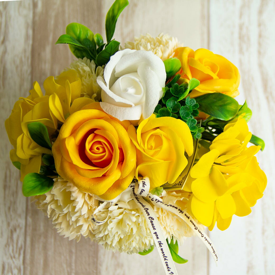 シャボンフラワー 【プレゼント 花 ソープフラワー フラワーギフト フラワーソープ 花 花束 造花 枯れない花 石鹸の花 かわいい 可愛い ボックス box ギフト プレゼント 記念日 誕生日 結婚祝い 出産祝い 引越し祝い お見舞い メッセージ入り あす楽対応 】
