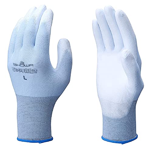 【10双】ショーワグローブ No260 ピッタリ背抜き手袋 ( M ) ブルー 手のひらにスベリにくいウレタンをコーティングした背抜きタイプ