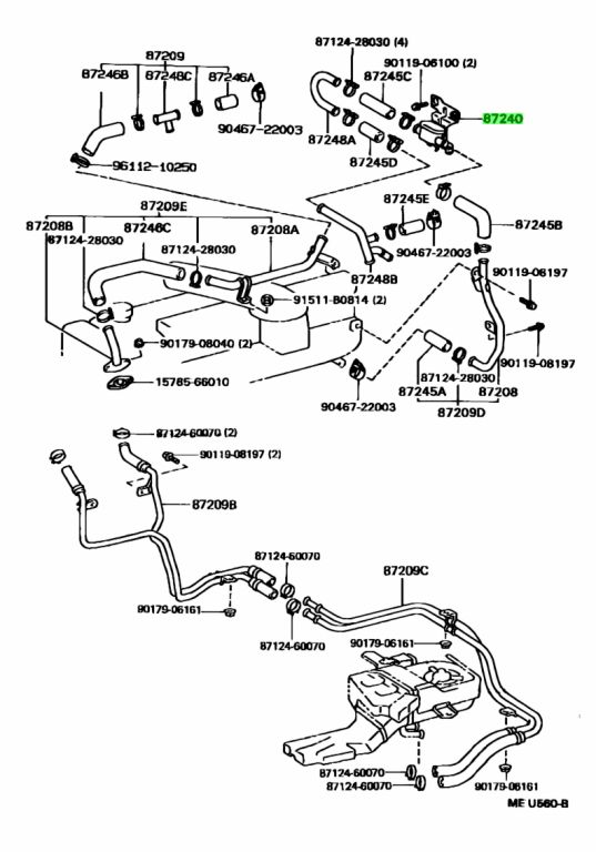 トヨタ ランドクルーザー 80 ヒータ ウォータバルブ Heater Water Valve Control Genuine TOYOTA純正