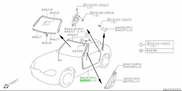 スズキ カプチーノ ウェザストリップ フロントドアオープニング 左 WEATHER STRIP FRONT SUZUKI 純正