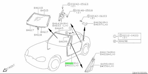 スズキ カプチーノ ウェザストリップ フロントドアオープニング 右 WEATHER STRIP FRONT SUZUKI 純正