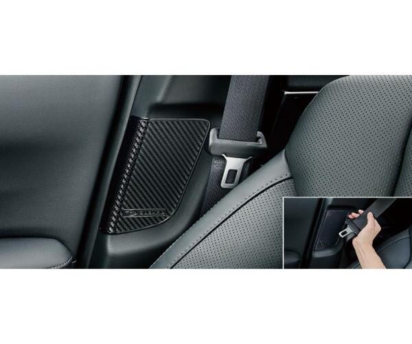 スバル レガシィ アウトバック シートベルト プロテクター カーボン調 Seat Belt Protector Carbon Style SUBARU純正