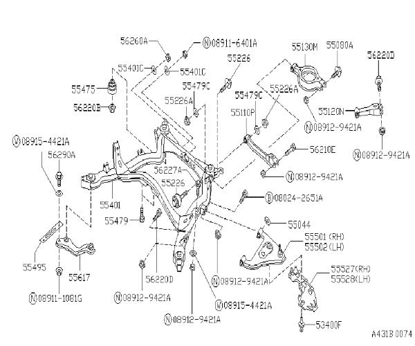 ニッサン 180SX 240SX リア サスペンション アーム 右 Right Rear Passenger Control Arm Lower 日産 NISSAN純正