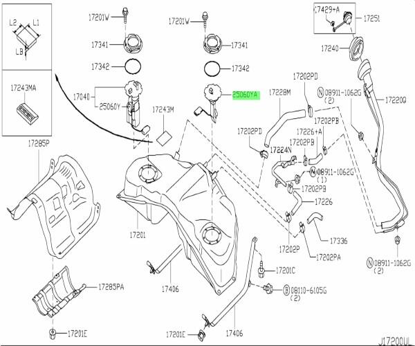 日産 純正 スカイライン クーペ CV36 フユーエル レベル センサー NISSAN SKYLINE COUPE FUEL LEVEL SENSORニッサン 未使用