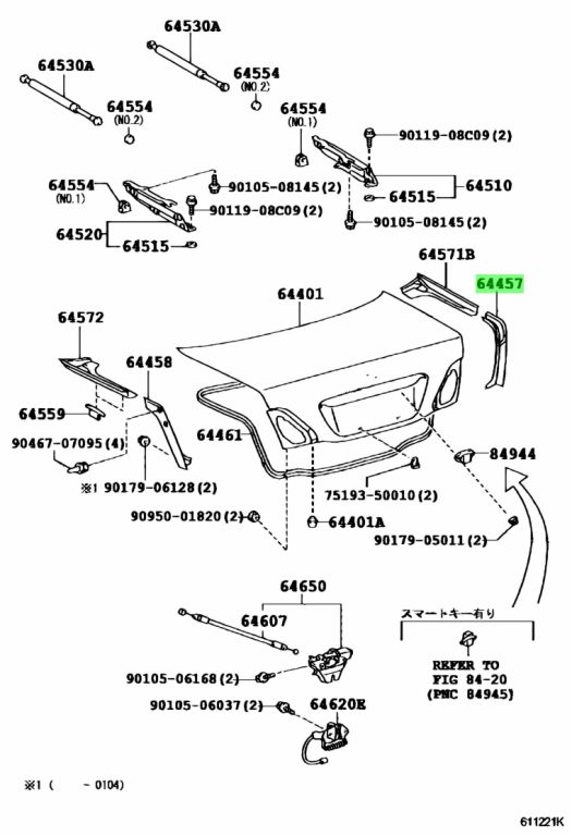 トヨタ セルシオ Lexus LS430 Toyota Celsior 64457 ラゲージドア ストッパクッション カバー クッション カバー 左右セット