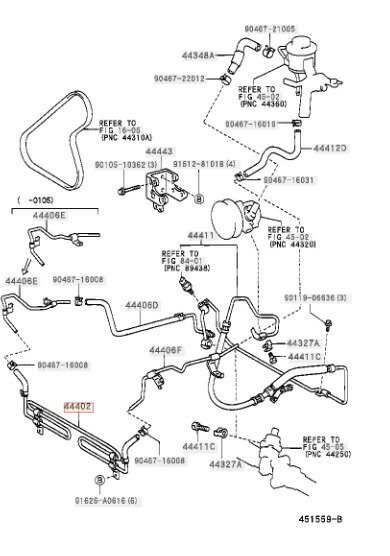 トヨタ 純正 アルテッツァ SXE10 パワステ オイルクーラー パワーステアリング オイルクーラ