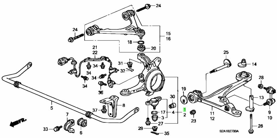 ホンダ HONDA S2000 AP1 ナックル COMP L フロント 左 純正 未使用品 KNUCKLE COMP L FR Genuine Honda JDM F20C1 F20C2 ABA-AP1