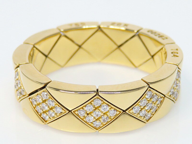 『池田屋質店』シャネル K18YG マトラッセ リング ダイヤモンド ＃26 イエローゴールド 中古A【中古】のサムネイル