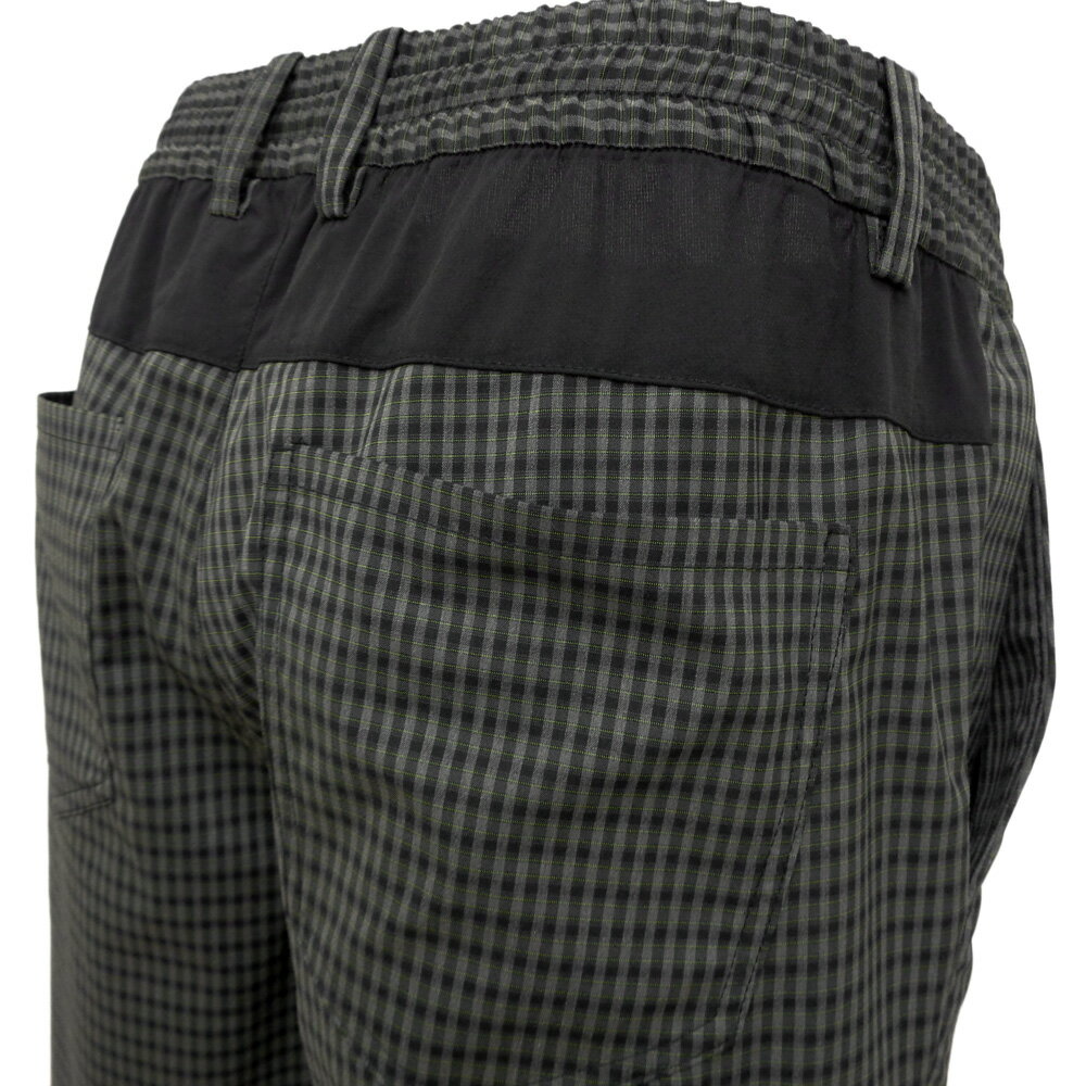 50％OFF 春夏 ミラショーン 接触冷感ストレッチ ショートパンツ (墨黒チェック) (M)(L)(LL)PA*04732324215199【24/5/14】【UVカット】【ウエストゴム】【イージーパンツ】【milaschonsports】【メンズ/服/取扱店/ゴルフ】【あす楽対応】