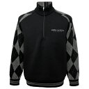 40%OFF 2024秋冬 ミラショーン 袖部分ニットのハーフジップトレーナー (黒) (M)(L)(LL)TR*04733446110799【25/7/17】...