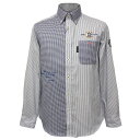 30%OFF 2024秋冬新作 シナコバ チェック×ストライプ 長袖ボタンダウンシャツ (紺) (M)(L)(LL)(K)SH*0124214030920【24/9/11】【切り替え】【コットンシャツ】【オックスフォード】【キング】【大きいサイズ】【SINA COVA】【ゴルフ】【sinacova】 シナコバ ショップ