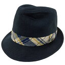 【sale除外】シナコバ 起毛フランネル 中折れハット (紺) GD*0124277740290【24/12/16】【軽量】【中折れ帽】【コットンハット】【あた...