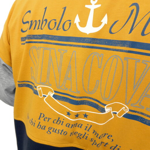 30%OFF 2024春夏 シナコバ 切り替えドロップショルダー半袖Tシャツ (キイロ系) (M)(L)(LL)TS*0124110590950【25/2/1】【バックプリント】【丸首】【コットン】【SINA COVA】【あす楽対応】【スポーツ】【sinacova】【ギフト包装無料】