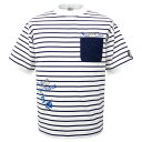 【エントリーでポイント5倍★】30%OFF 2025春夏新作 シナコバ 胸ポケット付 マリンボーダー 半袖丸首Tシャツ (紺系) (M)(L)(LL) TS*0125110540290【25/4/1】【コットン】【天竺】【SINACOVA】【sinacova】 シナコバ ショップ【ゴルフ】【スポーツ】【楽ギフ_包装】