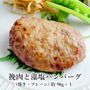 湯せん 黒毛和牛入り 海人の藻塩使用 挽肉と藻塩ハンバーグ(焼き・プレーン)冷凍 温めるだけ 食品 惣菜 おかず 送料無料 お取り寄せグルメ ハンバーグ 食べ物