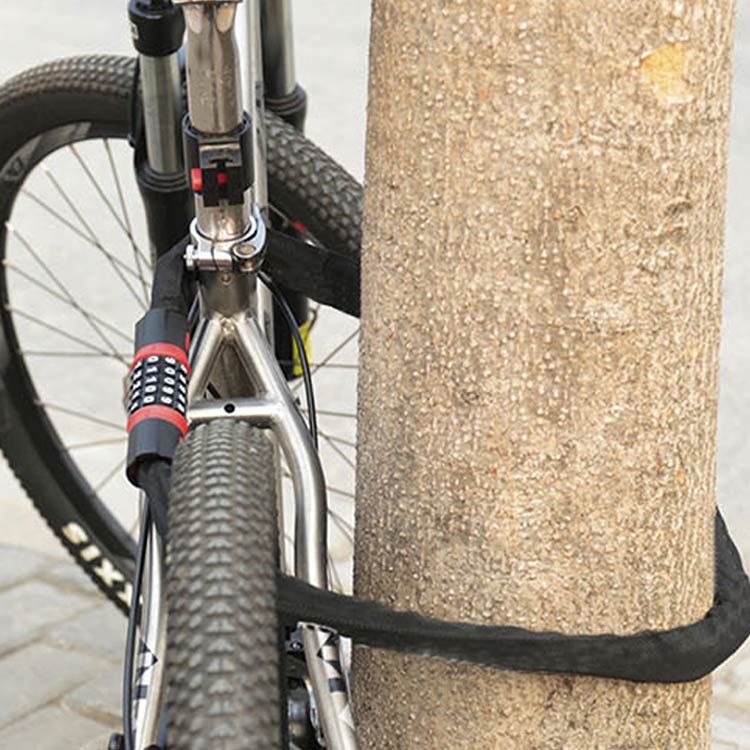 120cm 150cm チェーンロック 自転車ロック ダイヤル式 自転車 ロック 5桁 ダイヤル...