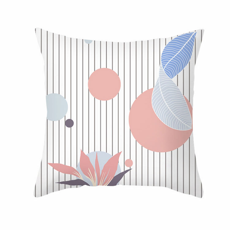 クッションカバー 背当てカバー 抱き枕 プリント ソファ背当て 部屋飾り 45*45cm 正方形 洗濯可 木ノ葉 お洒落 インテリア 自宅用 隠れるファスナー オフィス 送料無料 [2]