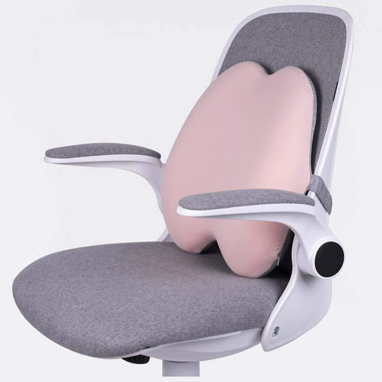 腰クッション ランバーサポート 低反発クッション 腰サポート 腰枕 背当て 腰当て オフィス 椅子用 介護用 車用クッション 背もたれ 取付バンド 取り外しカバー 洗える [2]