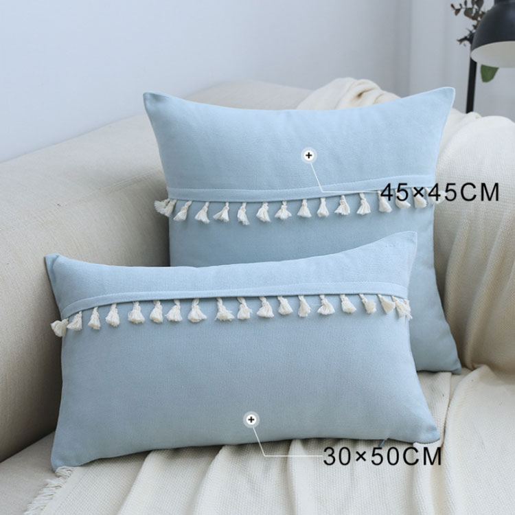 クッション 抱き枕 45*45cm 30*50cm カバー+中綿 北欧 おしゃれ 無地 ソファ背当て 装飾枕 部屋飾り 座布団 車用 タッセル ベッド用 昼休み 取り外しカバー インテリア [2]