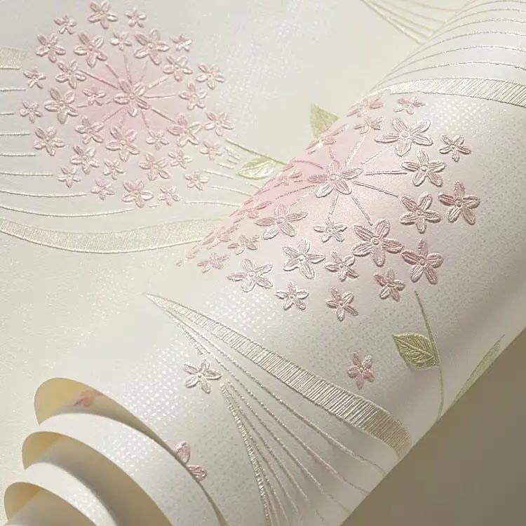 壁紙シール 3m 花柄 3D立体 おしゃれ DIY タイルシール 粘着シート 不織布 はがせ...