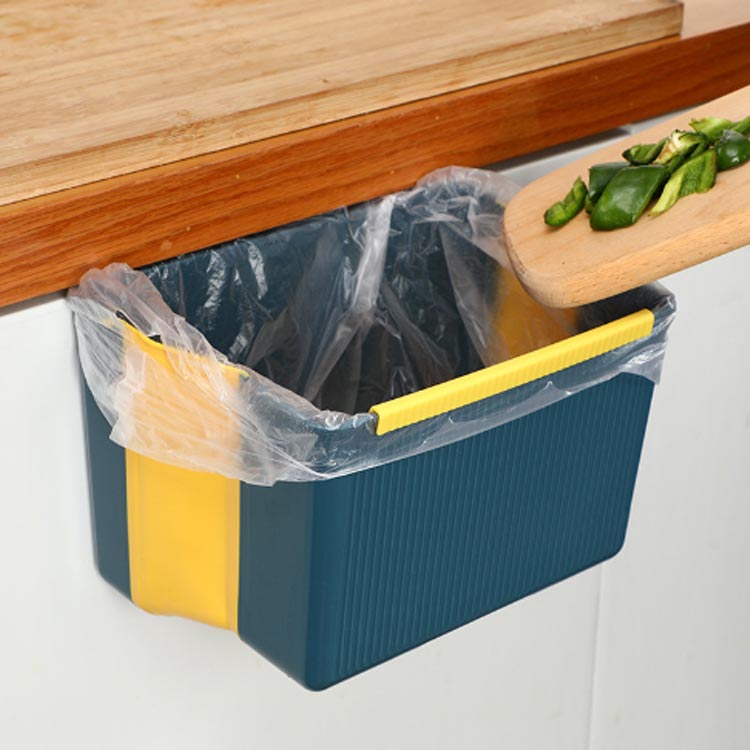 壁掛けゴミ箱 折りたたみゴミ箱 吊り下げゴミ箱 ダストボックス 大容量 大口径 ぶら下げごみ箱 キッチン調理台/シンクの扉に掛ける キッチン/寝室/オフィス/車載に適用 高耐荷重 多機能ごみ箱 [2]