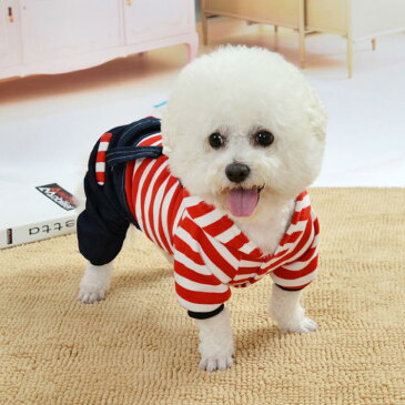 デニム オーバーオール 犬用 犬 服 春秋 犬服 ワンピース オシャレ ボーダーデニムつなぎ 犬服 デニムパンツ オシャレ キャラクター デニムつなぎ 犬服