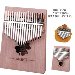 カリンバ 17キー 親指ピアノ 木製 Kalimba 17 keys C調 指ピアノ アフリカ楽器 収納ケース付 フィンガーピアノ 初心者向け サムピアノ マホガニー製 バンド 楽器 コンパクト