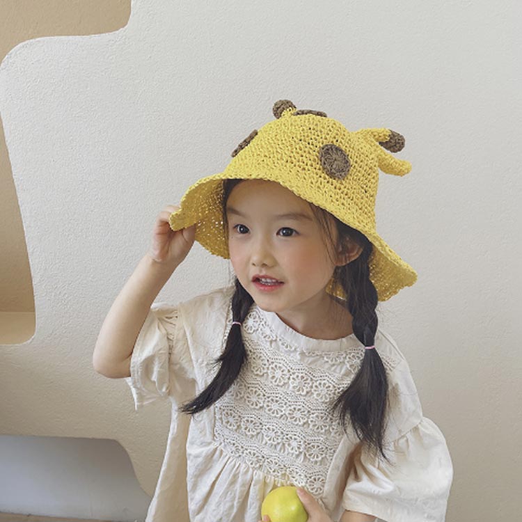 麦わら帽子 キッズ 子供 赤ちゃん 女の子 男の子 ベビー 帽子 UVケア 春 夏 日よけ...
