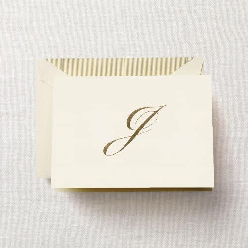 【クレイン】CRANE&CO. イニシャルカードセット（10セット入） イニシャルJ CF13J1