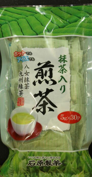 【国内産】石原製茶 抹茶入り煎茶 ティーバッグ 5g×30g