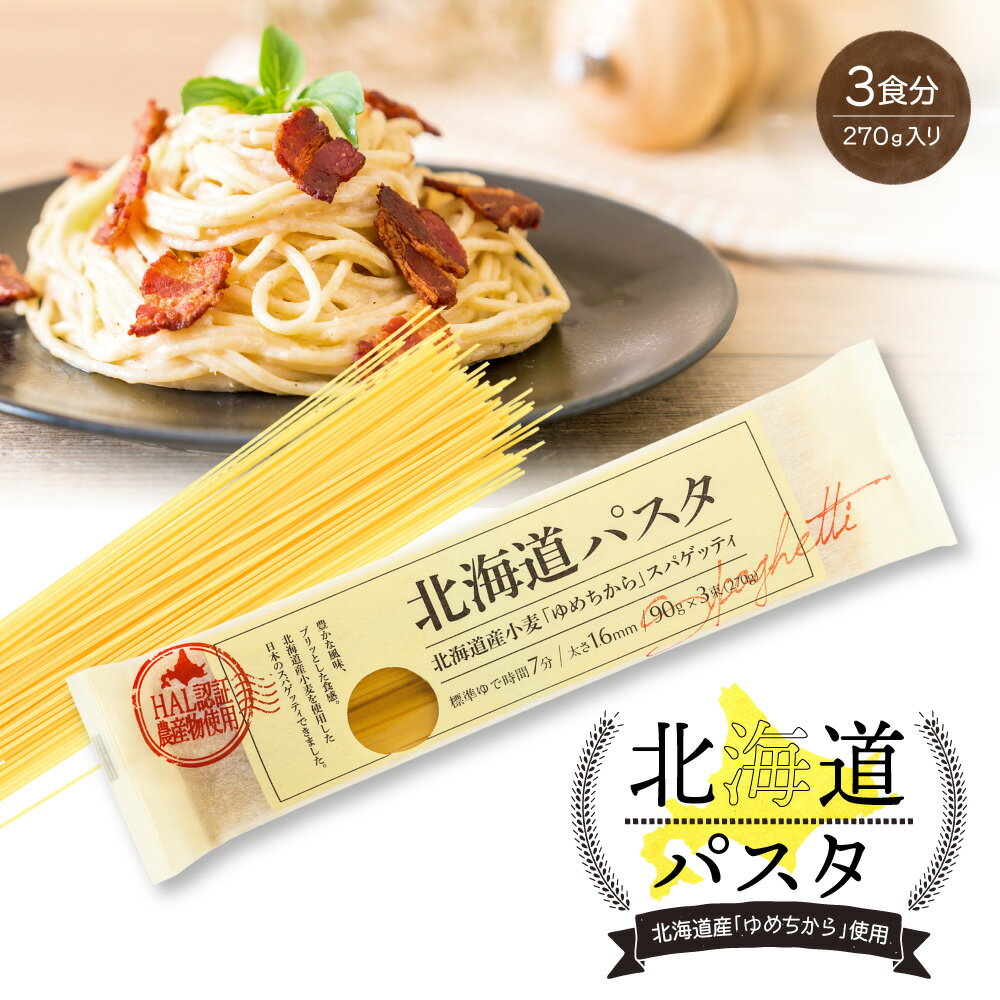 楽天三輪そうめん池利【ポイント5倍】パスタ 北海道パスタ270g（単品） 1.6mm スパゲッティ 北海道産小麦使用 赤城食品 ポイント消化