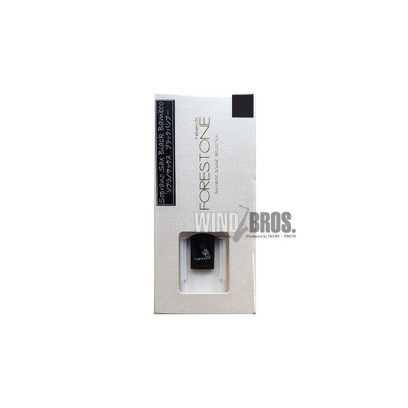 楽器種別：新品FORESTONE/新品 商品一覧＞＞管楽器・吹奏楽器【〜5，000円】 商品一覧＞＞サックス用アクセサリ/リード/FORESTONE 商品一覧＞＞サックス買うなら、当店で！専門のスタッフが丁寧に検品・調整しているので安心です！FORESTONE 《硬さ：M(ミディアム)》ソプラノサックス用リード フォレストーン ブラックバンブー(Black Bamboo)商品説明大人気のForestone リードに「Black Bamboo（ブラック バンブー）」が登場！カーボン素材を加える事で更にナチュラルな吹奏感になりました。＜フォレストーンリード＞30年の研究を得て完成した全く新しい日本発の新素材のリードです。竹由来の特殊素材（特許取得済）と世界唯一の金型射出生計により、 今までの人工リードにはない合成リードを実現しました。 また、二重加工によりマウスピースとの密着度も増しています。 日本、欧米を中心に、世界30カ国以上のお客様にご利用頂いております。＜吹奏感＞天然リードに非常に近く、カーボン素材の融合により コシのありナチュラルであらゆる場面で楽しく吹けます。＜原材料＞日本産の竹繊維とPP材の特殊素材、自然の竹材パルプのセルロース繊維が 50％、そして今回カーボンを加え、更に通常の天然ケーン製のリードに近い音色・弾力性・ 安定性を実現しました。＜製造方法＞通常の天然ケーン製を含む今までのリードは切削加工で整形されているのに対し、 フォレストーンは世界で唯一金型射出生計を採用しております。先端が0.1ミリで 固定されており、製造時のバラつきも殆どなく非常に安定した成型品となっております。イケベカテゴリ_管楽器・吹奏楽器_サックス用アクセサリ_リード_FORESTONE_新品 SW_FORESTONE_新品 JAN:4582323109357 登録日:2023/10/10 リード フォレストーン