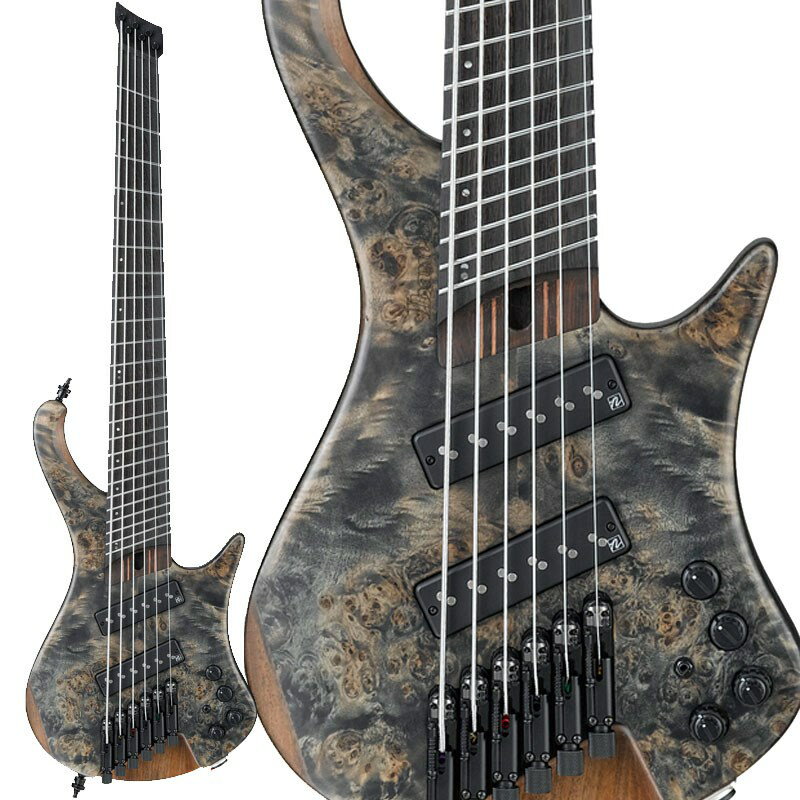 楽器種別：新品エレキベース/Ibanez 商品一覧＞＞エレキベース/Ibanez/EHB (Ergonomic Headless Bass) 商品一覧＞＞エレキベース【125，000円〜240，000円】 商品一覧＞＞当店のベースは、出荷前に専門スタッフが検品・調整しているので安心です！Ibanez Bass Workshop EHB1506MS-BIF商品説明EHB 究極のエルゴノミック・ヘッドレス・ベース6弦マルチスケール・モデルErgonomic Headless Bassヘッドレス・スタイル最大の利点である持ち運びやすさに加えて、演奏のしやすさを兼ね備えたベース。そしてなによりも、ベース・サウンドに対する工夫。従来、「鳴らない」とか「使い難い」と言われることが多かったヘッドレスを、Ibanez Bass Workshopが見つめなおし、全く新しいヘッドレス・ベースEHBを作り上げました。それは他のヘッドレス・モデルの真似ではなく、既存デザインあるいはシェイプの単なるヘッドレス化でもありません。Ibanez の新たなベース、EHBの誕生です。立奏座奏を問わず完璧なバランスで奏者に収まるよう、人間工学に基づいて設計したEHB ボディ ・デザインホーンは立奏時にボディとネックとのバランスを取るとともに持ちやすい形状に、高音弦側のボディ・カーブは特に座奏時のフィット感とバランスを重視して設計しました。ボディ表面の肘が当たる部分には傾斜をつけるコンター加工 を入れています。また、体に触れる部分のボディ・エッジにはすべて滑らかなRをつけて処理しています。ボディ裏面は低音弦に向かって薄くなるよう大胆にカットを施しています。これは座奏時にフィット感を高めるとともに、指板インレイを見る目線の角度を考慮して設計しています。併せてハイ・フレット域へのアクセスを容易にするため、高音弦側のホーン裏はスクープするようにカット加工しています。ボディの鳴りをより感覚的に感じられるチェンバー加工ホロウ・ボディのようにボディ内の振動をそのまま体感することで、奏者は自身の鳴らしている音をより認識できるでしょう。また、僅かながら軽量化にもつながっています。Vari Mid 3 Band EQ w/EQ bypass switchVariable frequency control for Mid EQの略称が示す通り、Midのコントロールに融通を利かせたEQです。通常、3バンドEQと言えば、HIGH/MID/LOWのように帯域を3つに分割して開発者が任意に指定した周波数域のフォーカスに合わせ、ブーストあるいはカットのコントロールをするものですが、このVari Midではユーザーが任意にMidのフォーカスを合わせられるのです。例えばほぼベースの音域に当たる100HzにMidを合わせ、そこをブーストすることで、低音への不足感を補うことが出来ます。Nordstrand Big Split custom ピックアップ甘めのトーンを備えた、ボトムの豊かなスプリット・ピックアップです。いわゆるベース・ラインに最適なサウンドから、ファンキーなスラップ・サウンドまでをいずれもナチュラルにカバーします。※画像はサンプルです。製品の特性上、杢目・色合いは1本1本異なります。商品詳細Neck type: EHB69pc PangaPanga/Walnut neck w/Graphite reinforcement rodsBody: Poplar Burl Top / African Mahogany bodyFretboard: Bound Panga Panga fretboard w/Abalone off set dot inlayFret: Medium Stainless SteelBridge: MR5HS bridge (17mm string spacing)Neck pickup: Nordstrand Custom Big Split neck pickupBridge pickup: Nordstrand Custom Big Split bridge pickupEqualizer: Vari-mid 3 band EQ w/EQ bypass switch (passive tone control on treble pot)Machine Head: Ibanez custom headpiecesHardware color: BlackString gauge: .032/.045/.065/.080/.100/.130(D'Addario EXL170-5SL + 0.32)Neck DimensionsScale: 889 825.5mm / 3532.5Width at Nut: 54mmWidth at Last Fret: 87mmThickness at 1st: 19.5mmThickness at 12th: 21.5mmRadius: 950mmRソフトケース、フィンガーランプ付属◆Color:・BIF (Black Ice Flat)イケベカテゴリ_ベース_エレキベース_Ibanez_EHB (Ergonomic Headless Bass)_新品 JAN:4549763230218 登録日:2020/07/15 エレキベース アイバニーズ イバニーズ