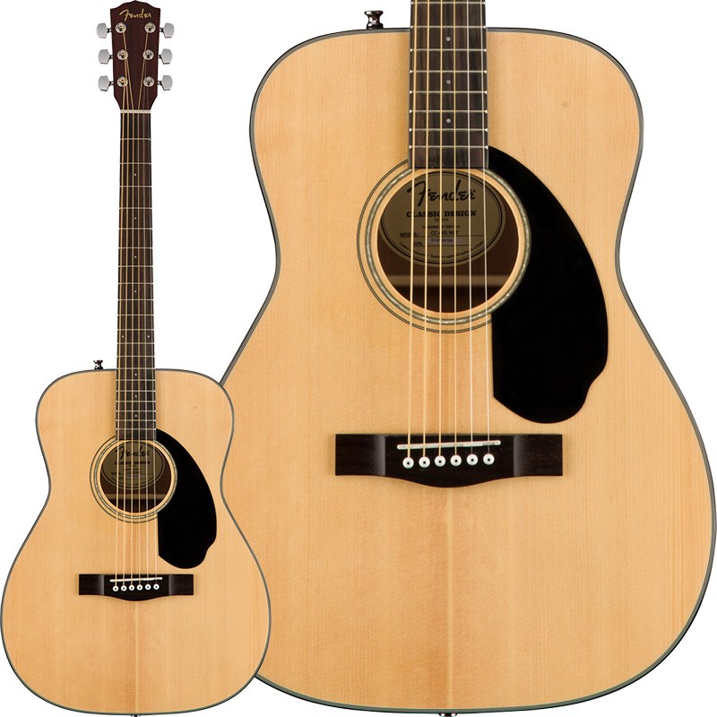 楽器種別：新品アコースティックギター/Fender Acoustics 商品一覧＞＞アコースティックギター/Fender Acoustics/Classic Design 商品一覧＞＞アコースティックギター【20，000円〜40，000円】 商品一覧＞＞アコギ買うなら、当店で！出荷前の検品・調整はもちろん、丁寧梱包でお届けします！Fender Acoustics CC-60S (NAT)商品説明Fender Acoustic Classic Design新デザインのCC-60Sは、単板スプルーストップに、優れたプレイヤビリティを追求した滑らかなフィンガーボード・エッジ加工済み「Easy-to-Play」ネックを装備し、本格的なアコースティックギター体験を優れたコストパフォーマンスで実現します。 CC-60SはClassic Designシリーズのエントリーモデルで、ローズウッド指板にマホガニーバック＆サイドをフィーチャーします。コンサートサイズのボディはトーンバランスのまとまりも良く、小柄な体格のプレイヤーにも体に寄り添うような快適なプレイヤビリティを提供します。CC-60Sでは、すべての新進シンガーソングライターが満足の行くアコースティック・パフォーマンスを体験いただけます。※画像はサンプルです。製品の特性上、杢目、色合いは一本一本異なります。商品詳細Body:Solid Spruce Top with Laminated Mahogany Back and SidesBody Finish:GlossBody Shape:ConcertNeck Material:MahoganyNeck Finish:GlossNeck Shape:Fender 'Easy-to-Play' shape with rolled fretboard edgesScale Length:25.3 (643 mm)Fingerboard:RosewoodFingerboard Radius:12 (305 mm)Number of Frets:20Frets Size:VintageString Nut:Creme PlasticNut Width:1.69 (43 mm)Position Inlays:3mm Pearloid DotTruss Rods:Dual-ActionControls:NABridge:RosewoodHardware Finish:ChromeTuning Machines:Chrome Die-CastPickguard:BlackStrings:Fender Dura-Tone Coated 80/20 Bronze (.012-.052 Gauge)ソフトケース付属イケベカテゴリ_アコースティック／エレアコギター_アコースティックギター_Fender Acoustics_Classic Design_新品 JAN:0885978875658 登録日:2022/05/30 アコースティックギター アコギ フェンダー ふぇんだー