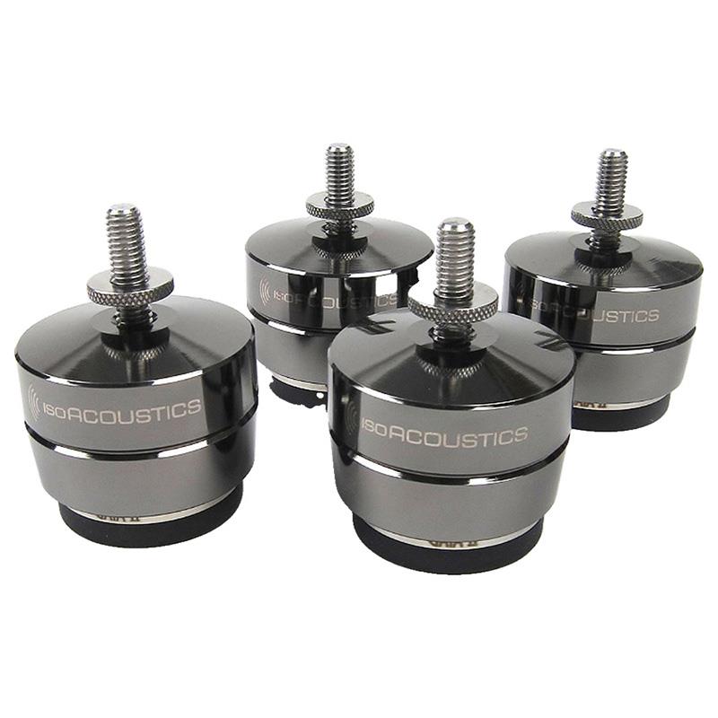 楽器種別：新品ISO ACOUSTICS/新品 商品一覧＞＞レコーディング【35，000円〜70，000円】 商品一覧＞＞モニタースピーカー/インシュレーター・アクセサリー/ISO ACOUSTICS 商品一覧＞＞パワーレックは、専門スタッフに気軽に相談できる渋谷発のDTM・レコーディング機材専門フロアです。ISO ACOUSTICS GAIA II (4個セット)(アイソアコースティックス)(インシュレーター)(アイソレーションフット)(フロアスタンディングスピーカー用)(ISO-GACL2-4-DC)商品説明【製品の特長】★特許技術搭載のフロアスタンディングスピーカー用アイソレーションフットGAIA スピーカー・アイソレーションフットは、精密加工されたダーククロームメタルハウジング内にアコースティック・アイソレーターを内蔵しています。特許(US Patent No. 9，920，811)取得済みの設計原理により、高いアイソレーション性能を実現しながら、横方向の動きを抑制。設置面からの内部反射を低減し、音の透明感と開放感を飛躍的に向上させます。GAIA シリーズは、スピーカーの重量に応じて GAIA I、GAIA II、GAIA III の3モデルをラインアップ。フロアスタンディングスピーカーやサブウーファーに最適なアイソレーション・ソリューションです。各モデルにはスピーカーへの取り付けに必要な3種類のネジアダプターが付属しており、幅広いスピーカーに対応します。世界中のオーディオファイルやレビュアーから高い評価を受け、EISA アワードや Stereophile 誌の Product of the Year など、数々の賞を受賞。設置するだけで、お手持ちのスピーカーから今まで聴こえなかったディテールと奥行きを引き出します。●特許取得済みアイソレーション内部のアコースティック・アイソレーターが、設置面からの不要な反射を低減。音の透明感を飛躍的に向上させます。●横方向の安定性横方向の動きと振動を抑制する設計で、スピーカーのアライメントを正確に維持します。●方向性設計ロゴの向きをリスニングポジションに合わせることで、スピーカーの駆動力に最適化されたアイソレーションを実現します。●テクノロジーGAIA のアイソレーターは、スピーカーの底面と設置面を内部のアコースティック・アイソレーターで接続し、スピーカーからのすべてのエネルギーを管理します。この設計原理が、GAIA を他の IsoAcoustics 製品と差別化する要素です。方向性のある設計により、ロゴの向きをスピーカードライバーとリスニングポジションに合わせることで、最適なパフォーマンスを発揮します。横方向の動きと振動を抑制し、スピーカーのアライメントを維持します。【製品の仕様】最大耐荷重 (4個セット)GAIA I: 100 kgGAIA II: 55 kgGAIA III: 32 kgサイズ (幅 x 高さ)GAIA I: 62 mm x 49 mmGAIA II: 51 mm x 43 mmGAIA III: 43 mm x 39 mm付属ネジサイズGAIA I: M8-1.25， M12-1.25， 1/4-20GAIA II: M6-1.0， M8-1.25， 1/4-20GAIA III: M6-1.0， M8-1.25， 1/4-20数量 (1箱) 4個仕上げ ダーククロームメタル 素材 ステンレススチール 対応機器 フロアスタンディングスピーカー、サブウーファー 付属品 M6、M8、1/4-20 のネジアダプター（GAIA II / GAIA III）／ M8、M12、1/4-20 のネジアダプター（GAIA I）／取り付け用レンチ／ロックナット イケベカテゴリ_レコーディング_モニタースピーカー_インシュレーター・アクセサリー_ISO ACOUSTICS_新品 SW_ISO ACOUSTICS_新品 JAN:0810514000256 登録日:2026/08/08 オーディオ機器