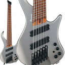 楽器種別：新品エレキベース/Ibanez 商品一覧＞＞エレキベース/Ibanez/EHB (Ergonomic Headless Bass) 商品一覧＞＞エレキベース【95，000円〜185，000円】 商品一覧＞＞当店のベースは、出荷前に専門スタッフが検品・調整しているので安心です！Ibanez Bass Workshop EHB1006MS-MGM [SPOT MODEL]商品説明Ibanez（アイバニーズ）2022年新製品Ibanezオリジナルピックアップを搭載した、EHB究極のエルゴノミック・ヘッドレス・ベース6弦マルチスケール・2022年モデルIbanez EHB Ergonomic Headless Bass 2022 Model・立奏/座奏を問わず完璧なバランスで奏者に収まるよう、人間工学に基づいて設計したEHBボディ・デザイン・演奏時の快適性を追求したボディ・カーブと、ボディの鳴りをより感覚的に感じられるチェンバー加工・ハイフレット域へのアクセス性を高める、高音弦側のホーン裏をスクープするように加工したボディ・バック・アメリカン・バスウッド材ボディ・ローステッド・メイプル材/ウォルナット材 5pcs ネック w/ グラファイト製レインフォースメント・ロッド・ローステッド・バーズアイ・メイプル材指板/ステンレス・スティール・フレット/蓄光サイド・ポジション・インレイ・IbanezオリジナルT1ピックアップ・Vari-Mid 3 Band EQ w/EQ バイパス・スイッチ・MR5HSモノレール・ブリッジ / EHBのためにデザインしたヘッドピース・Schaller S Locks ストラップ・ピン / Neutrik製ロッキング・ジャック・エレクトリック・ギター用ソフトケース付属 / フィンガー・ランプ付属※製品の特性上、杢目・色合いは1本1本異なります。商品詳細Neck type: EHB6 5pc Roasted Maple/Walnut neck w/Graphite reinforcement rodsBody: American Basswood bodyFretboard: Roasted Birdseye Maple fretboard w/Off set Abalone dot inlay & Luminescent side dot inlayFret: Medium Stainless SteelBridge: MR5HS bridge (17mm string spacing)Neck pickup: T1 neck pickupBridge pickup: T1 bridge pickupEqualizer: Vari-mid 3 band EQ w/EQ bypass switch (passive tone control on treble pot)Machine Head: Ibanez custom headpiecesHardware color: BlackString gauge: .032/.045/.065/.080/.100/.130 D'Addario EXL170 5SL + 0.32)Color: MGM (Metallic Gray)ソフトケース付属イケベカテゴリ_ベース_エレキベース_Ibanez_EHB (Ergonomic Headless Bass)_新品 JAN:4549763308757 登録日:2021/12/29 エレキベース アイバニーズ イバニーズ