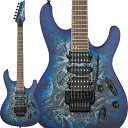 楽器種別：新品エレキギター/Ibanez 商品一覧＞＞エレキギター【80，000円〜160，000円】 商品一覧＞＞当店のギターは、出荷前に専門スタッフが検品・調整しているので安心です！Ibanez S770-CZM (Cosmic Blue Frozen Matte) [SPOT MODEL]商品説明Thin Body S Wrap-Finish New model !ボディ表/裏面に施されたがラップ塗装が印象的な、ハイコストパフォーマンスS新モデル・Wizard III Roasted Maple neck / Rosewood fretboardネックには加熱処理されたメイプル材を使用。加熱処理をすることで、形状安定性、反りに対する耐久性、耐水性、温度変化に対して強くなります。薄い握り心地と握り易さを追求した、Wizard IIIネック・シェイプを採用しています。指板には、粘りのあるマイルドな中音域サウンドが特徴のローズウッド材を使用。指板周囲に、ホワイト・バインディングを巻いています。・DiMarzio ピックアップ豊かな低音域に加え、伸びのある高音域を併せ持ったパワー感溢れるサウンドが特徴のDiMarzioピックアップを搭載。ネック・ポジションにはクリアかつウォームなサウンドが特徴のAir Norton、ミドル・ポジションにはブライトかつ低ノイズ・サウンドが特徴の True Velvet、ブリッジ・ポジションには高音域から低音域までバランスよく出力しパワフルなサウンドが特徴のThe Tone Zoneを搭載しています。・ニャトー材ボディボディー材には、ふくよかな中低音域特性に優れるニャトー材を使用。ボディ表/裏に施されたラップ塗装が印象的です。・Edge-Zero II トレモロ・ブリッジ激しいアーム・プレイを多用しても高いチューニングの安定性を誇るEdge-Zero II トレモロ・ブリッジを搭載。ユニット本体がピッキングの妨げにならない様にロー・プロファイル設計されていることも大きな特徴です。※画像はサンプルです。製品の特性上、杢目、色合は個体ごとに異なります。商品詳細SpecsNeck type Wizard III Roasted Maple neckBody Nyatoh bodyFretboard Bound Rosewood fretboard w/Off-set white dot inlayFret JumboBridge Edge-Zero II tremolo bridgeNeck pickup DiMarzio Air Norton (H) neck pickupMiddle Pickup DiMarzio True Velvet (S) middle pickupBridge pickup DiMarzio The Tone Zone (H) bridge pickupControls， Pickup selector 1 Volume， 1 Tone， 5-way lever switchHardware color BlackStrings gauge .009/.011/.016/.024/.032/.042 (D'Addario EXL120)Neck DimensionsScale 648mm/25.5Width at Nut 43mmWidth at Last Fret 58mmThickness at 1st 19mmThickness at 12th 21mmRadius 400mmRIGB101バッグ付属イケベカテゴリ_ギター_エレキギター_Ibanez_新品 JAN:4549763353092 登録日:2024/03/27 エレキギター アイバニーズ イバニーズ