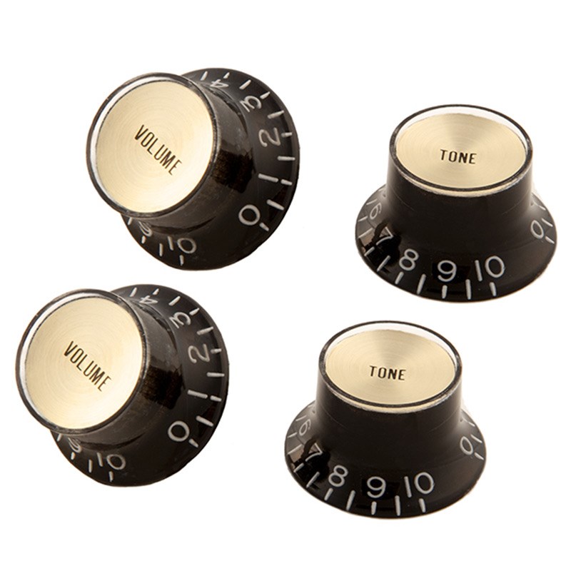 楽器種別：新品Gibson/新品 商品一覧＞＞楽器アクセサリ【〜5，000円】 商品一覧＞＞ギター・ベース用パーツ/ノブ・スイッチキャップ・プレート/Gibson 商品一覧＞＞品揃え豊富な当店なら弦、パーツ、ケーブルなどのアクセサリーがまとめて揃います！Gibson Top Hat Knobs with Inserts 4 pack (Black/Gold Metal Insert) [PRMK-020]商品説明Gibson Top Hat Knobs with Metal Insertsギブソン純正のトップハットスタイル・ノブは、多くのギブソンSGモデルに搭載されているノブと同様ですが、ヴィンテージギターの修復やギターの外観変更、紛失したノブの代用の際にも使用できます。Gibsonトップハットスタイルのノブは、メタルインサートが装着されており、2つのボリュームと2つのトーンの4つのセットでパッケージされています。イケベカテゴリ_楽器アクセサリ_ギター・ベース用パーツ_ノブ・スイッチキャップ・プレート_Gibson_新品 SW_Gibson_新品 JAN:4580228694602 登録日:2022/02/09 ギブソン ぎぶそん